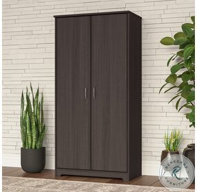 Cabot Heather Gray Tall Storage Cabinet with Doors