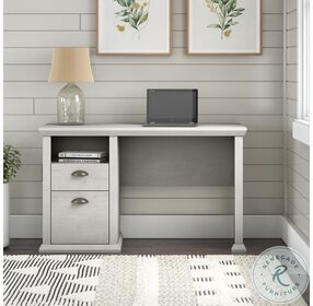 Yorktown Linen White Oak 50" Storage Home Office Desk