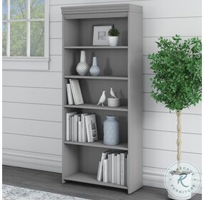 Fairview Cape Cod Gray Tall 5 Shelf Bookcase