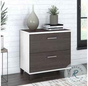 Somerset Storm Gray And White 2 Drawer Lateral File Cabinet