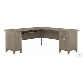 Somerset Ash Gray 72" L Shaped Home Office Set with Storage