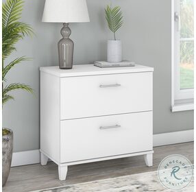 Somerset White 2 Drawer Lateral File Cabinet