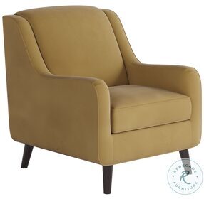 Bella Harvest Gold Sloped Arm Accent Chair
