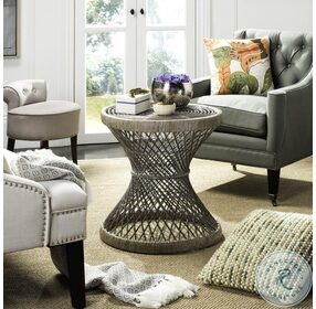 Grimson Gray Small Bowed Accent Table