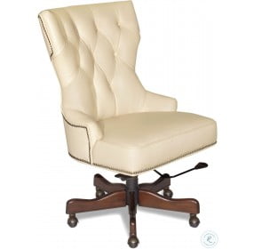 Primm Beige Leather Desk Chair
