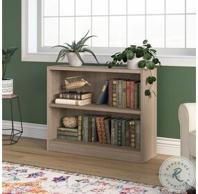 Universal Ash Gray Small 2 Shelf Bookcase