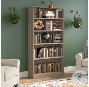Universal Ash Gray Tall 5 Shelf Bookcase