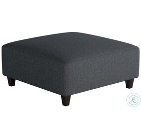 Truth or Dare Navy Blue Square 16" Cocktail Ottoman