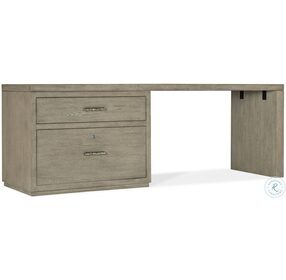 Linville Falls Soft Smoked Gray 84" Home Office Set with Lateral File Cabinet