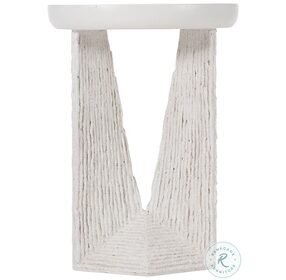 Voile White Accent Table