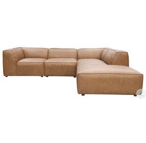 Form Tan Leather Classic Sectional