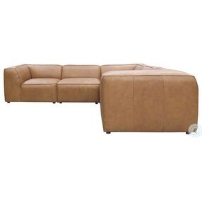 Form Tan Leather Dream Sectional