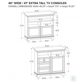 Xt46h Beige 3 Drawer Tall Console