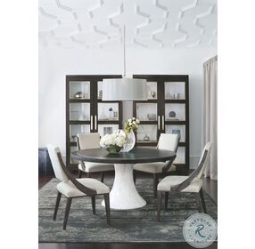 Decorage Cerused Mink And Marbled White Round Dining Table