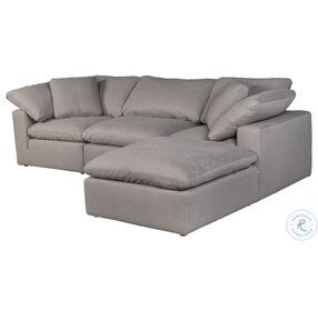 Terra Condo Light Grey Fabric Lounge Modular Sectional