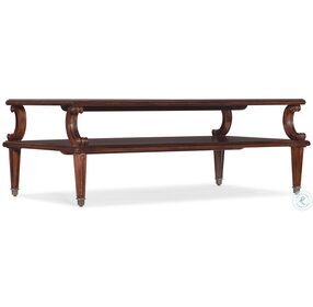 Charleston Maraschino Cherry Occasional Table Set with Carved Accents