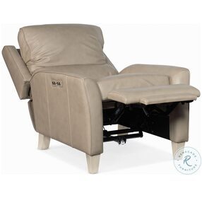 Dunes Aline Stone Wash Leather Power Recliner With Power Headrest