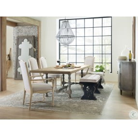 Ciao Bella Gray 84" Trestle Extendable Dining Table
