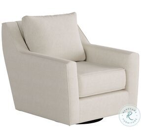 Truth or Dare Off White Salt Recessed Arm Swivel Glider Chair