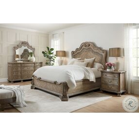 Castella Mid Tone Brown California King Panel Bed