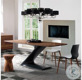 Zeta Walnut And Anthracite 87" Dining Table