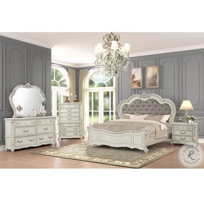 Bianello Vintage Ivory Queen Panel Bed