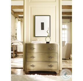 Sanctuary Gold Three Drawer Shaped Front Chest