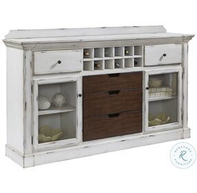 P021733 Distressed Gray with Power Outlet and USB Port Sideboard