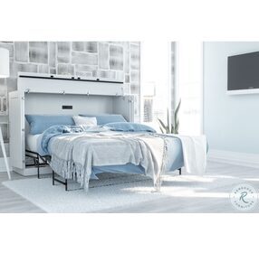 Pur White 66" Queen Cabinet Bed