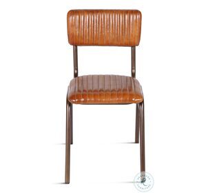 Hudson Brown Leather Side Chair Set Of 2
