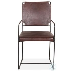 Melbourne Chocolate Leather Arm Chair