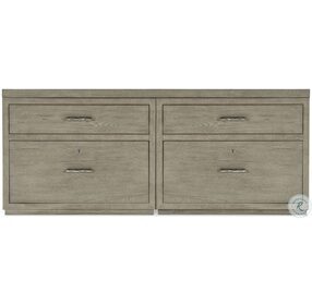 Linville Falls Soft Smoked Gray 72" Credenza with Two Lateral File Cabinet