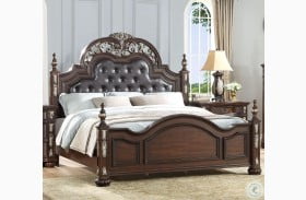 Maximus Madeira Upholstered Poster Bed