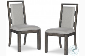Counter Gray Upholstered Side Chair Set of 2