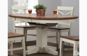 Choices Antique White 42" Extendable Dining Table