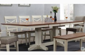 Choices Antique White Extendable Dining Table