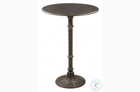 Oswego Antique bronze Round pedestal Bar Table