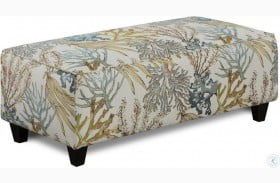 The Labyrinth Sky Coral Reef Carribean Cocktail Ottoman