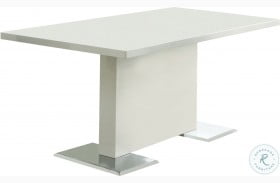 Anges Glossy White Dining Table