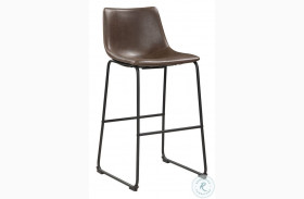 Michelle Brown And Black Armless Bar Stool Set of 2