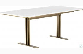 Ambrosia Antique Brass 79" Dining Table