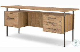 Bina Natural Oak Solid Lauren Desk