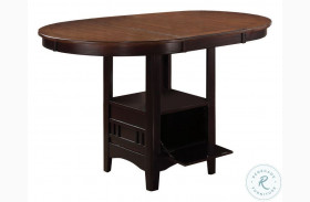 Lavon Light Chestnut and Espresso Extendable Counter Height Dining Table
