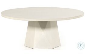 Bowman White Concrete Outdoor Coffee Table