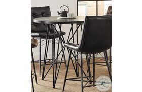 Rennes Black And Gunmetal Counter Height Dining Table