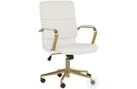 Kleo Snow Faux Leather Adjustable Office Chair