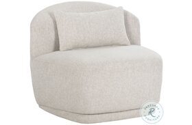Soraya Dove Cream Swivel Armless Chair