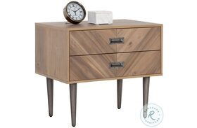 Grayson Light Wash And Pewter Nightstand