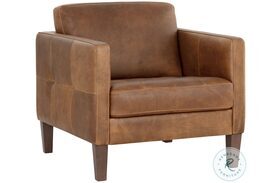 Karmelo Cognac Leather Arm Chair