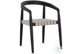 Cayman Outdoor Charcoal Dining Arm Chair
